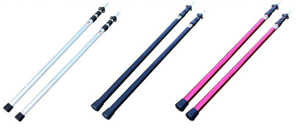 Teleskopická stanová tyč 2x, délka 86 - 230 cm,