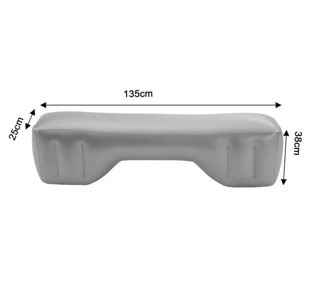 Nafukovací výplň na zadní sedadla automobilů barva šedá