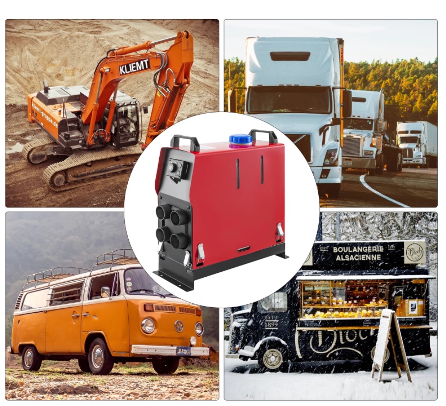 XL-AIRD V14 Nezávislé topení 8kW - přenosné, černý LCD ovladač, 4 výduchy