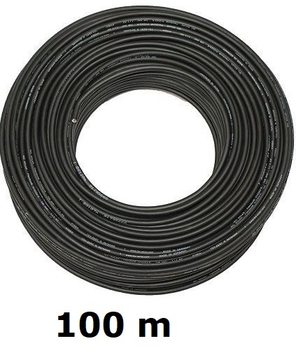 Solární kabel, 6mm2, černý, 100m