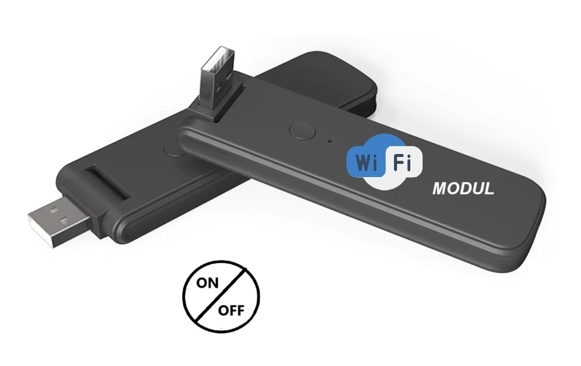 Wifi modul pro vzdálené zapínání/vypínání nezávislého topení prostřednictvím aplikace v mobilním telefonu, USB zásuvka ohebná