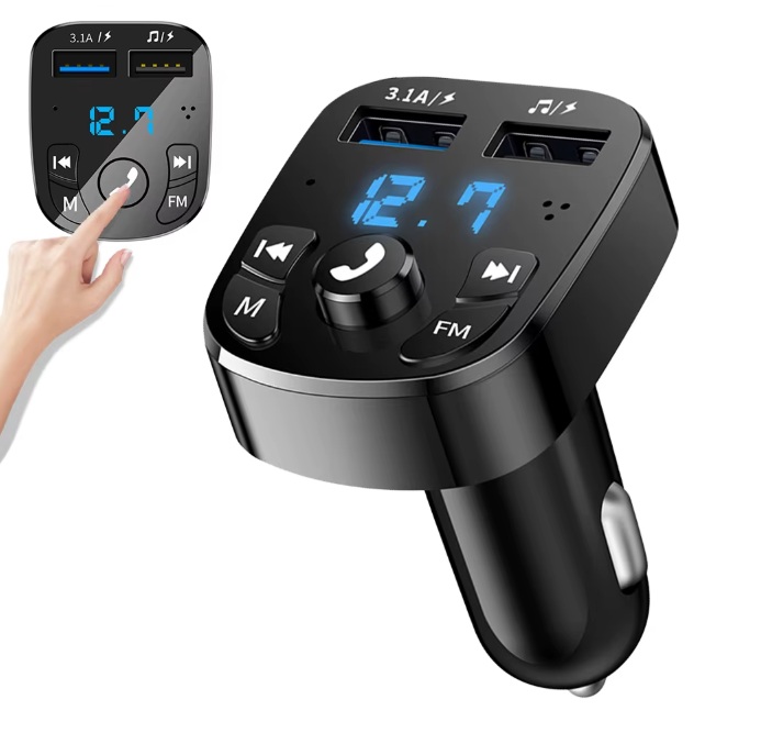 FM transmitter s USB nabíječkou do autozapalovače, Bluetooth 5.0