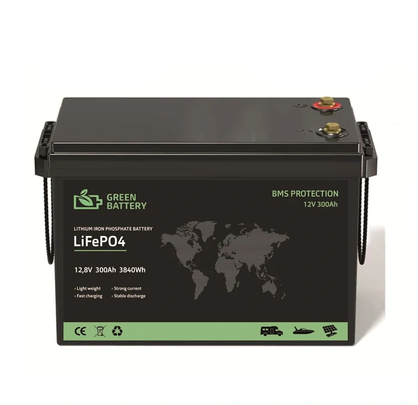 Baterie LiFePO4 12,8V 300Ah, 3840Wh, BMS, Lithium-železo-fosfátová baterie