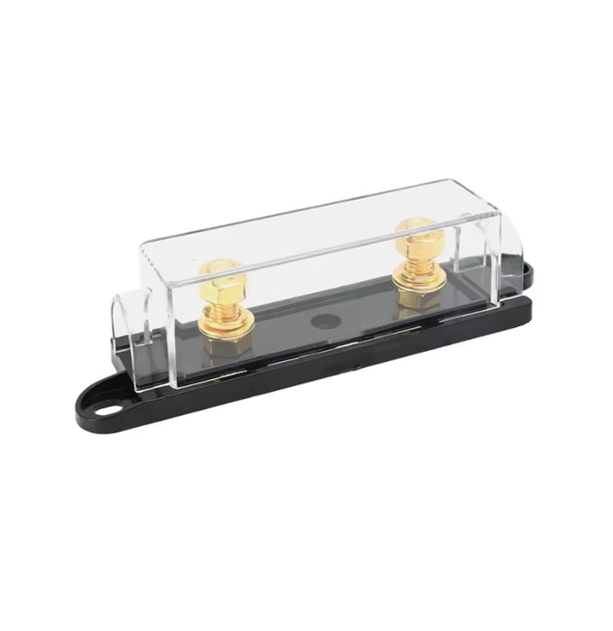 Pouzdro transparentní pro pojistku MEGA pro systémy s napětím 12-32V, držák pojistky ANL o délce 80mm