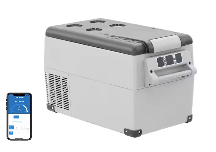 Autochladnička kompresorová, autolednice, objem 35l, napájení 12V, 24V nebo 230V, LCD displej, bluetooth aplikace