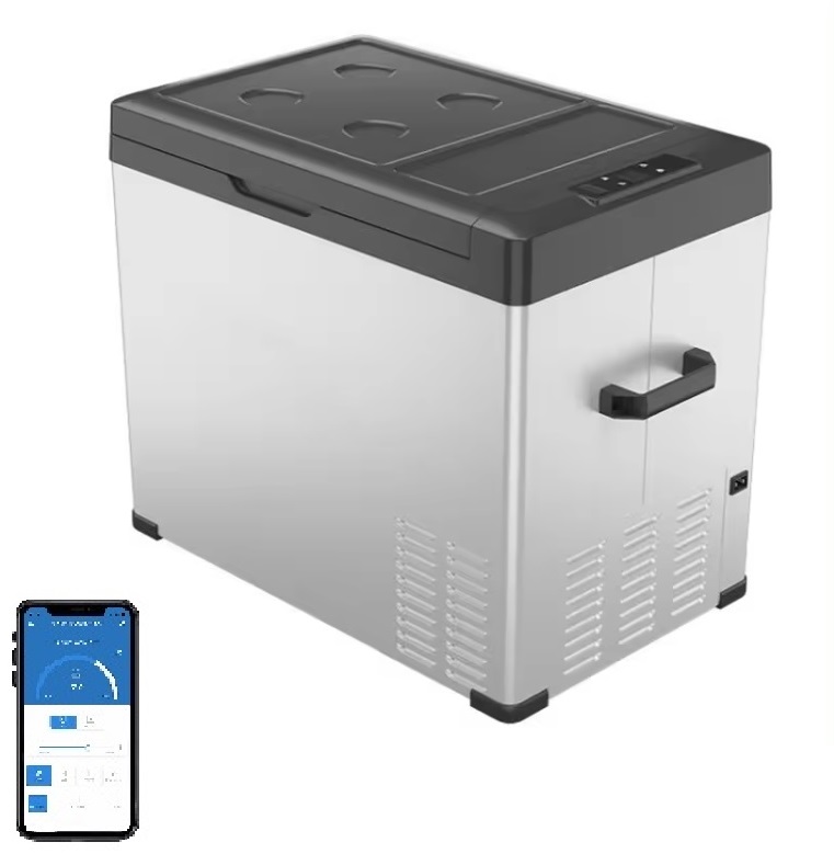 Autochladnička kompresorová, autolednice, LCD displej, bluetooth aplikace, autolednice, objem 50l, napájení 12V, 24V nebo 230V