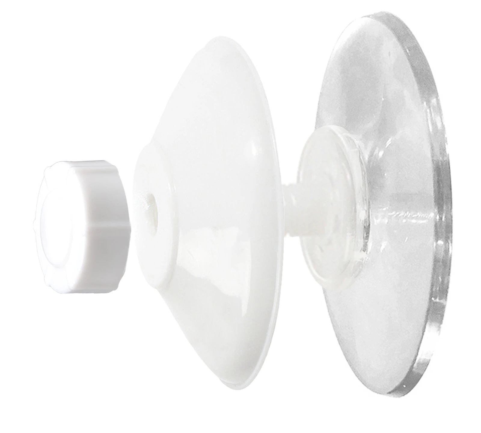 Upínací přísavky 10 kusů, barva bílá