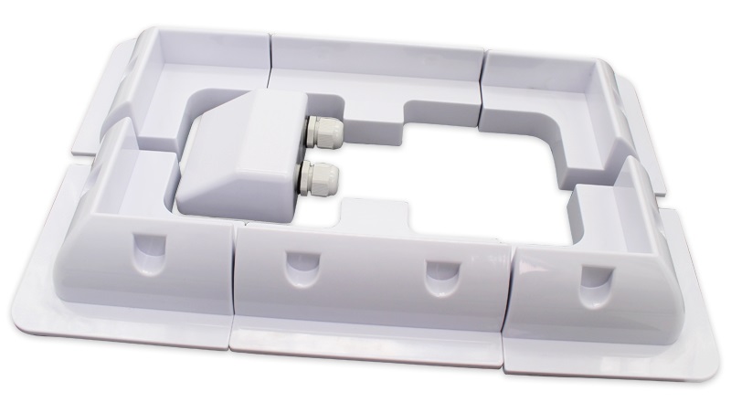 Držák pro solární panely, 6 dílů včetně průchodky