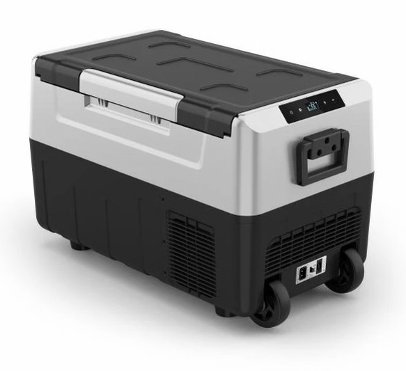 Autochladnička kompresorová, dvouzonová autolednice, objem 35l, napájení 12V, 24V nebo 230V, LCD displej, odnímatelná přepážka