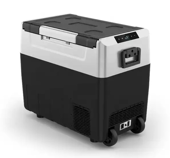 Autochladnička kompresorová, dvouzonová autolednice, objem 55l, napájení 12V, 24V nebo 230V, LCD displej, odnímatelná přepážka