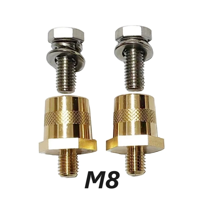 Autokonektor pro baterie LiFePO4 se závitem M8 s vnitřním závitem M8, pár - plus a minus