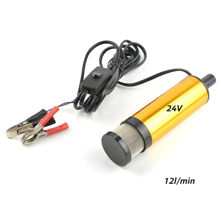 Ponorné čerpadlo 12l/min, s krokosvorkami a vypínačem, včetně filtru 24V