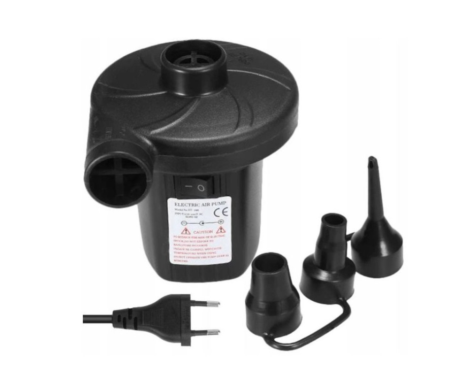 Elektrická pumpa 230V pro nafukování různých předmětů, výkon 50W, 3 redukce