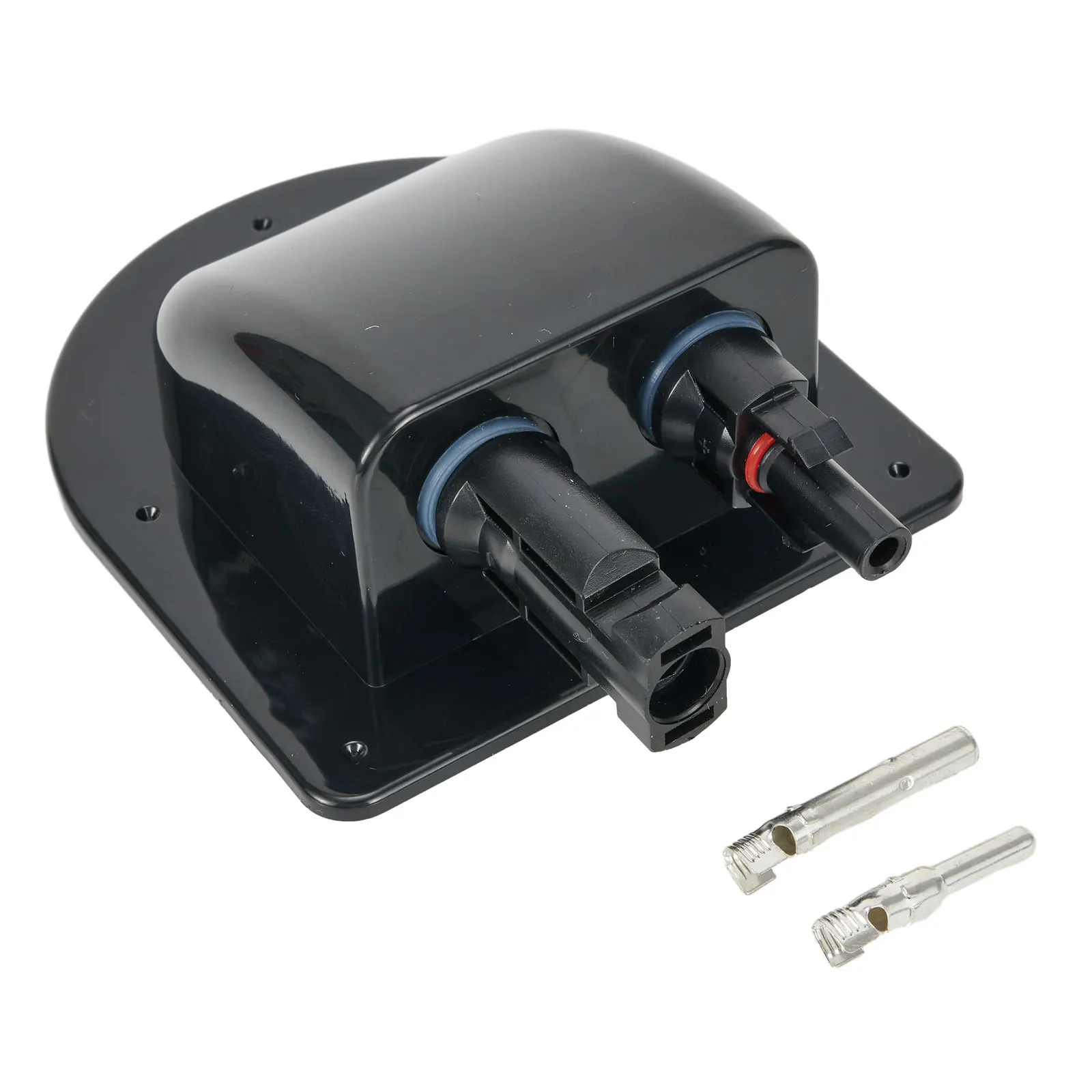 Střešní průchodka pro solární kabely s MC4 konektory, černá