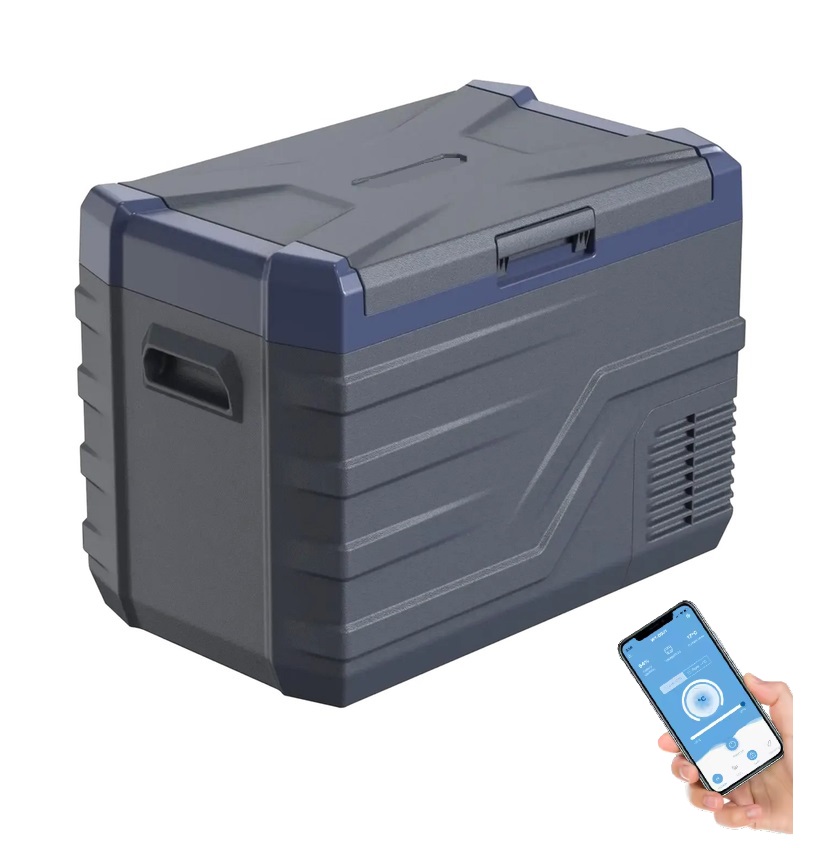 Autochladnička kompresorová, autolednice, objem 40l, napájení 12V, 24V nebo 230V, LCD displej, bluetooth aplikace