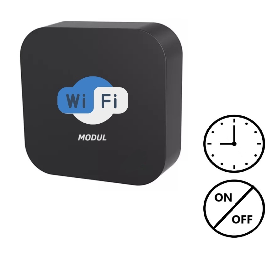 Wifi modul pro vzdálené zapínání/vypínání nezávislého topení prostřednictvím aplikace v mobilním telefonu včetně časovače