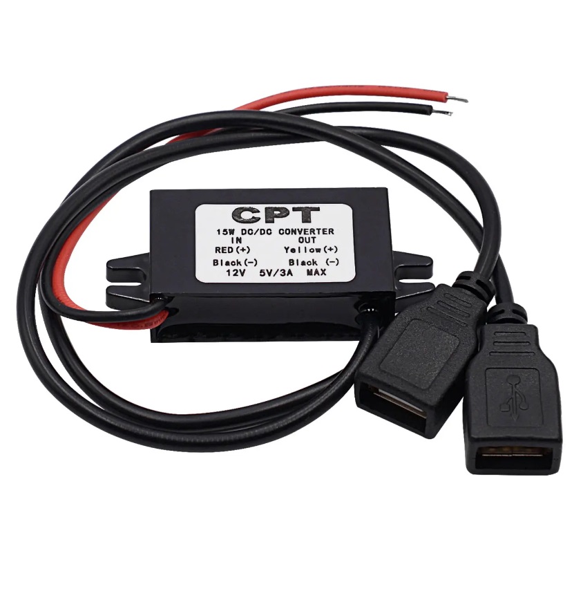 Měnič napětí z 12V a 24V na 5V (3A) 2x USB