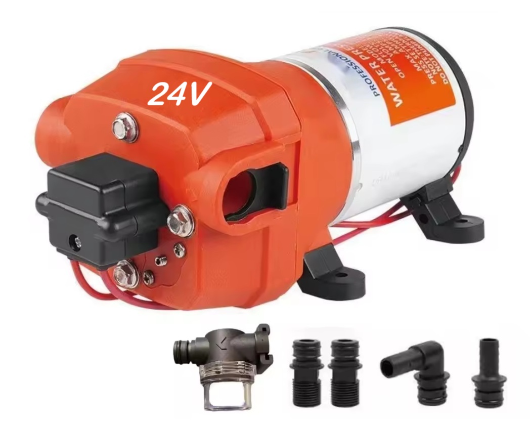 Tlakové membránové čerpadlo 10l/min, tlak 17PSI (1,2bar), napájení 24V, Seaflo