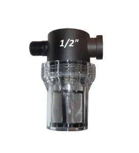 Vodní filtr, hustota filtru 80mesh, připojení 1x vnější závit 1/2", 1x vnitřní závit 1/2"