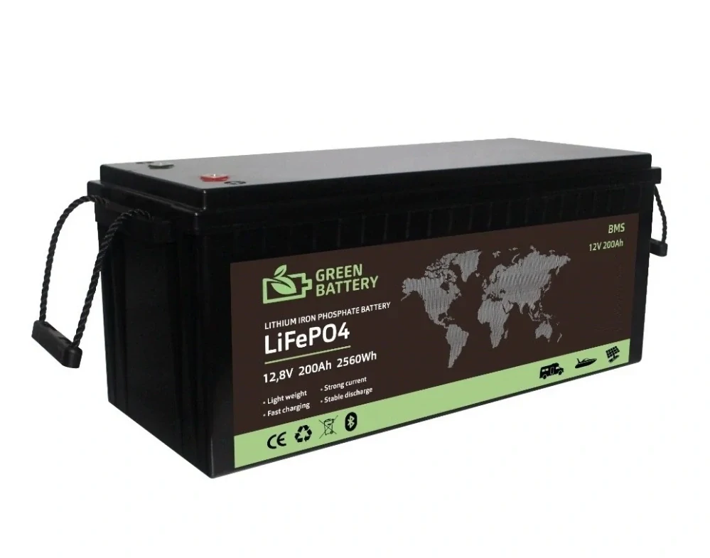Baterie LiFePO4 12,8V 200Ah, 2560Wh, BMS, Lithium-železo-fosfátová baterie