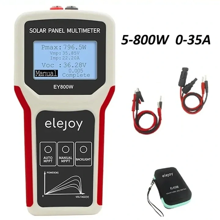 Solární multimetr, měřák výkonu solárních panelů, rozsah měření 5-800W, 0-35A, 12-60V