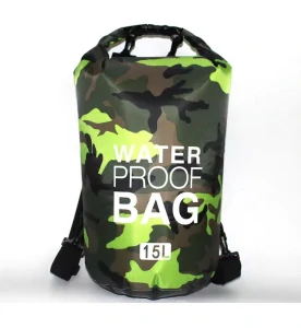 Nepromokavý vak 15 litrů, zelený