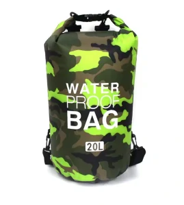 Nepromokavý vak 20 litrů, zelený