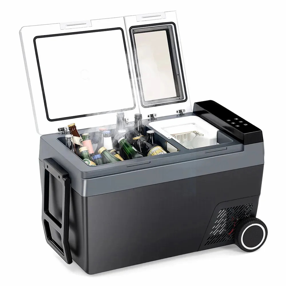 Autochladnička kompresorová s výrobníkem ledu, autolednice, objem 42l, napájení 12V, 24V nebo 230V, LCD displej, výrobník ledu