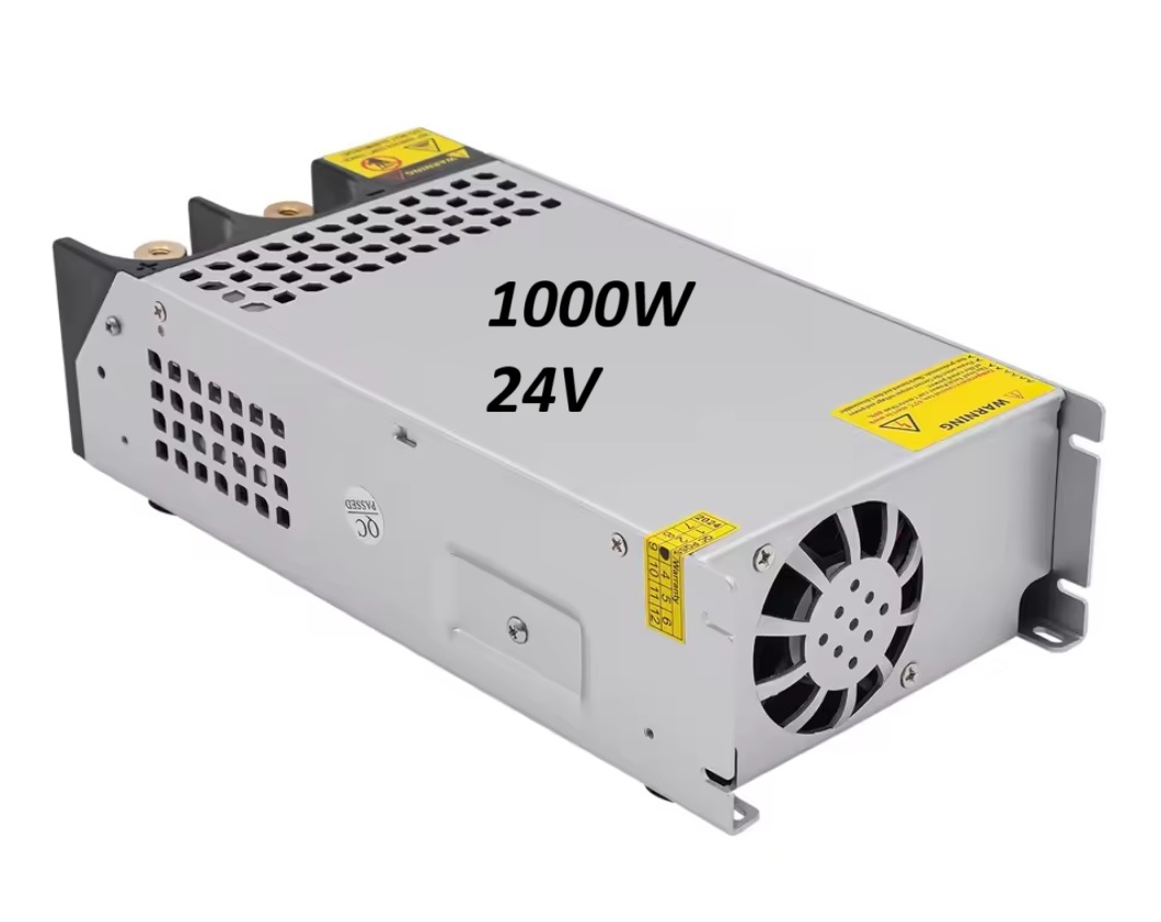 Transformátor elektronický, 24V, 42A, 1000W, převaděč napětí z 240V na 24V, aktivní chlazení ventilátorem