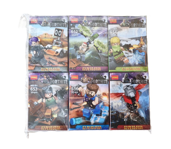 Sada 6 figurek Frotnite - kompatibilní se stavebnicemi typu lego