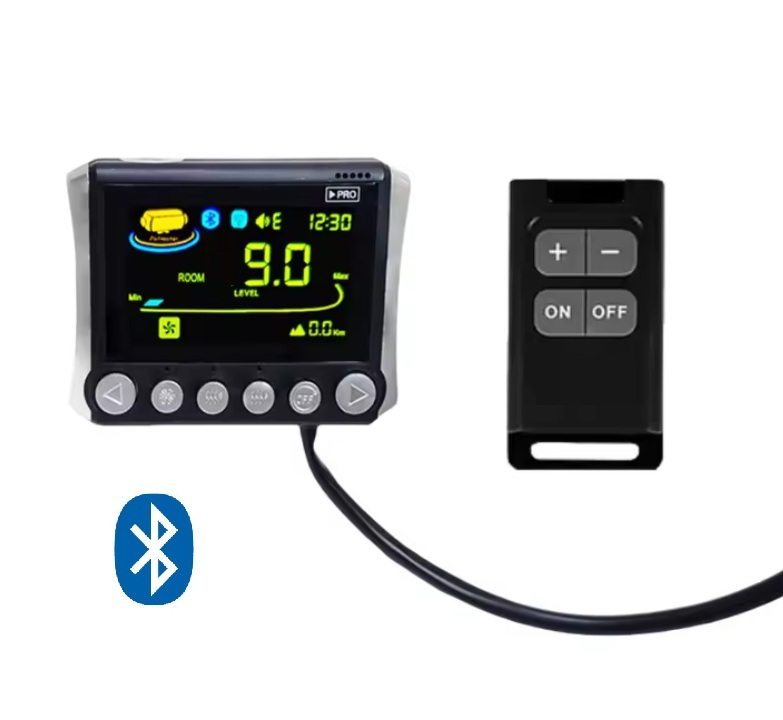 XL-AIRDD Ovládací panel k nezávislému topení, Bluetooh propojení s telefonem, 12 nebo 24V (automatic) s dálkovým ovladačem