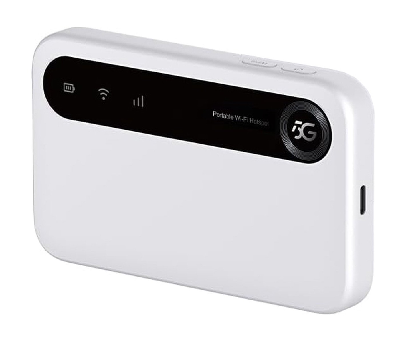 5G Mobilní Wi-Fi modem, hotspot pro SIM kartu, WIFI6 2,4 a 5,8Ghz, baterie 4500mAh, pro 32 zařízení, bílý