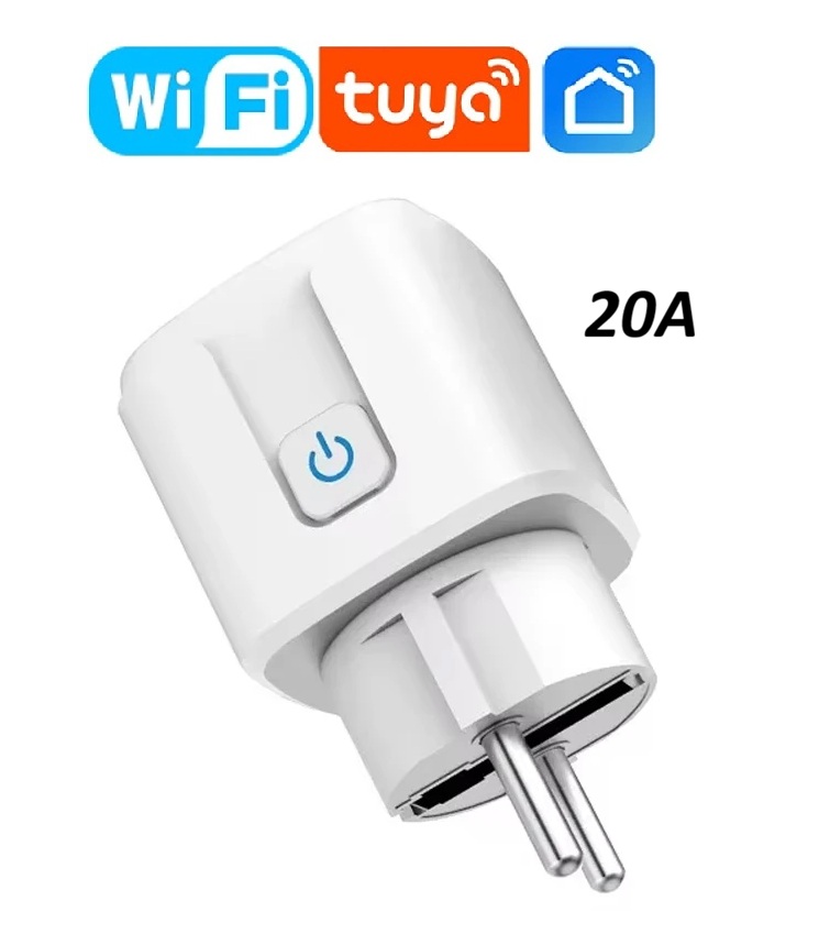 Chytrá WiFi zásuvka 20A s měřením spotřeby – Tuya / Smart Life, Google Home & Alexa