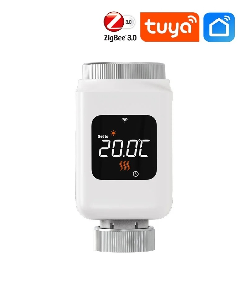Chytrá termostatická hlavice Tuya Zigbee 3.0 – Wi-Fi regulátor topení pro Alexa a Google Home