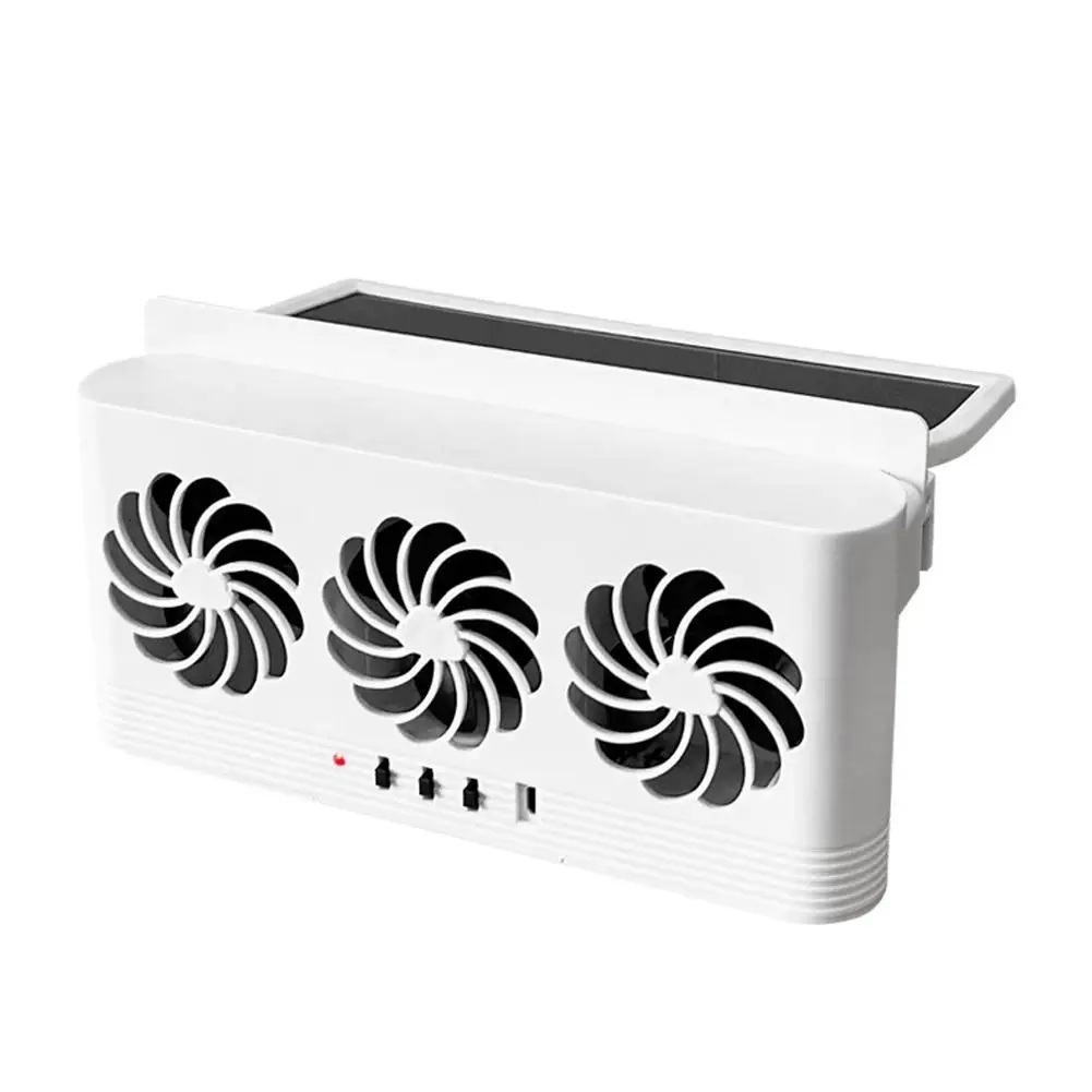 Trojitý solární ochlazovač interiéru vozu s hybridním USB napájením barva bílá