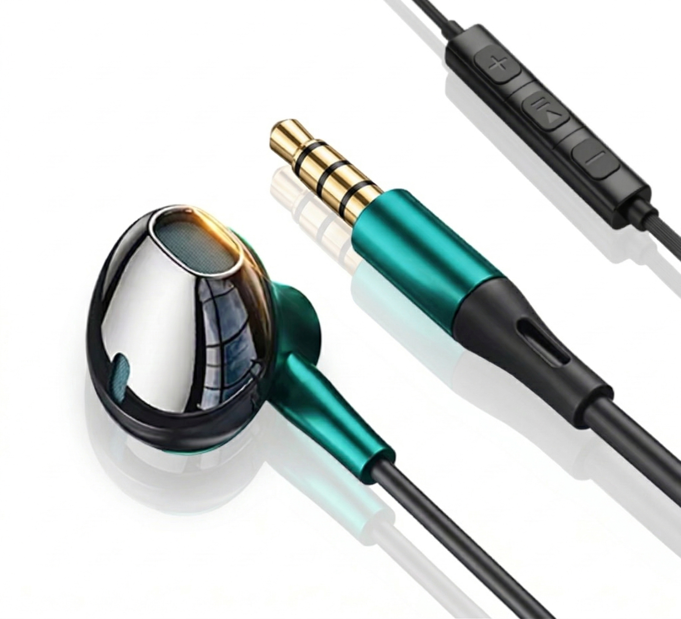 Tmavě zelená HiFi sluchátka 3,5mm Jack s keramickým povrchem a ANC headset