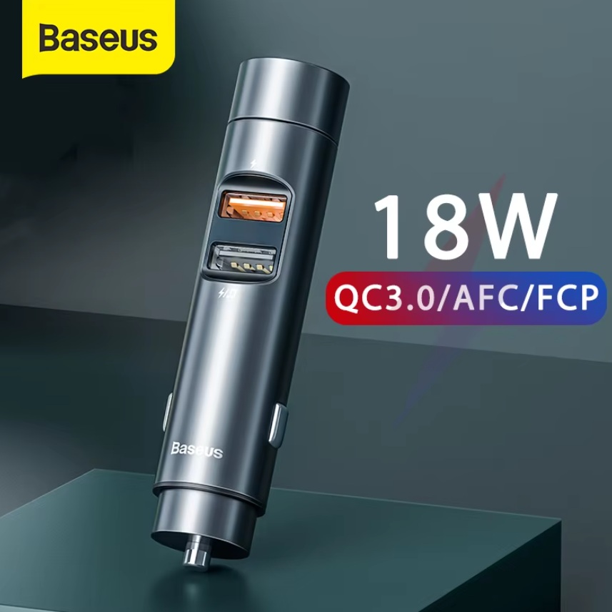 Kovový FM transmitter Baseus Energy Column s Quick Charge 3.0 – 18W