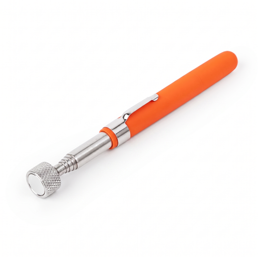 Oranžový teleskopický magnetický vytahovač s nosností 4,5 kg