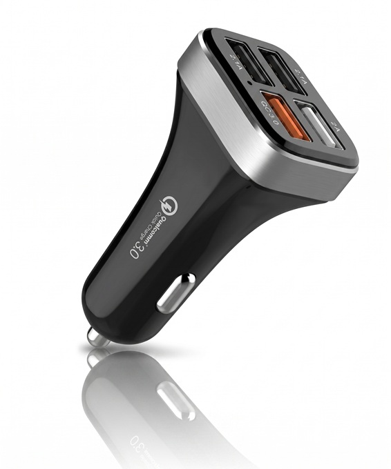 Rychlonabíječka do auta se 4 USB porty a QC 3.0