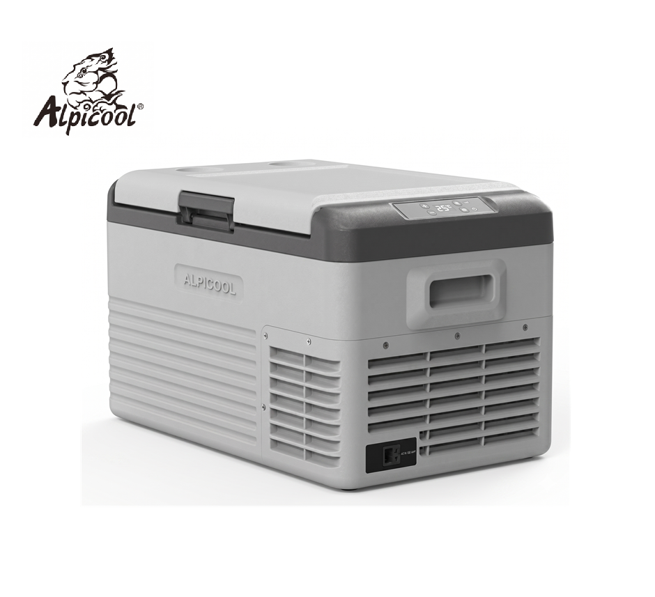 Autochladnička Alpicool kompresorová, autolednice, objem 28l, napájení 12V, 24V nebo 230V, LCD displej