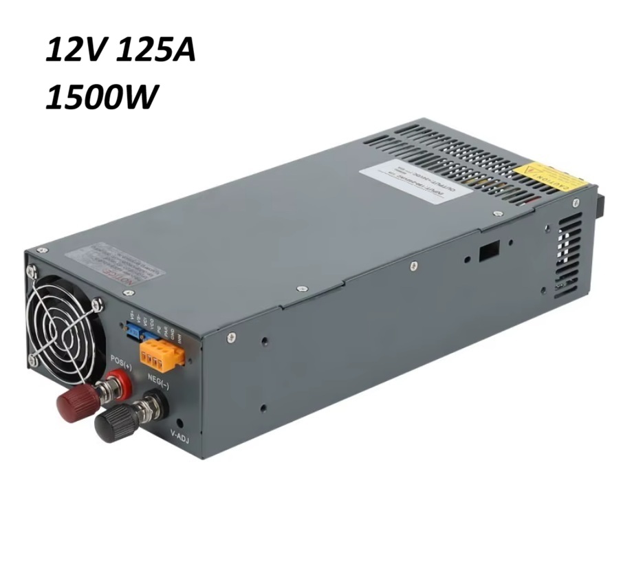 Transformátor elektronický, 12V, 125A, 1500W, převaděč napětí z 240V na 12V, aktivní chlazení ventilátorem