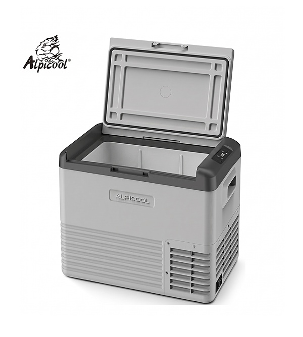 Autochladnička kompresorová Alpicool, dvouzonová autolednice, objem 45l, napájení 12V, 24V nebo 230V, LCD displej