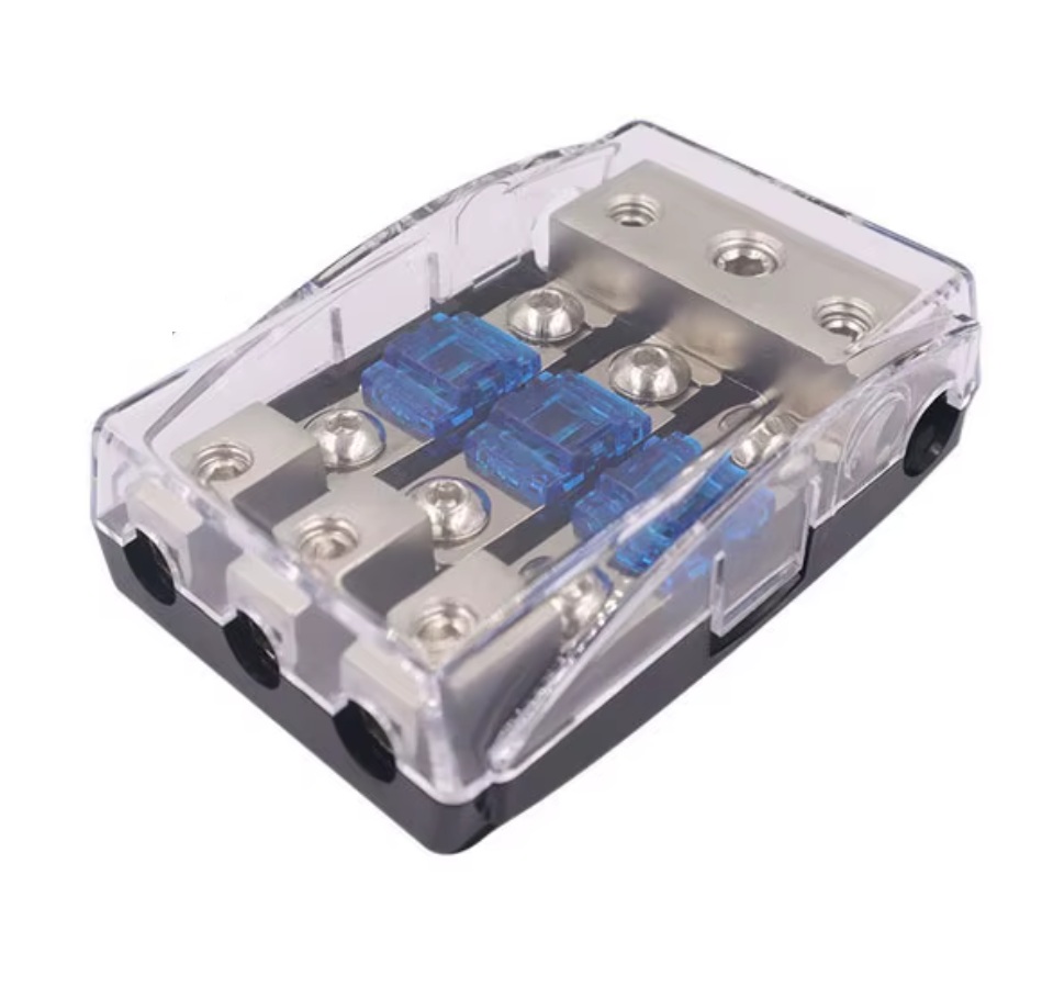 Distribuční blok pouzdro pro 3 pojistky MIDI nebo ANL MINI pro pojistky o délce 41mm