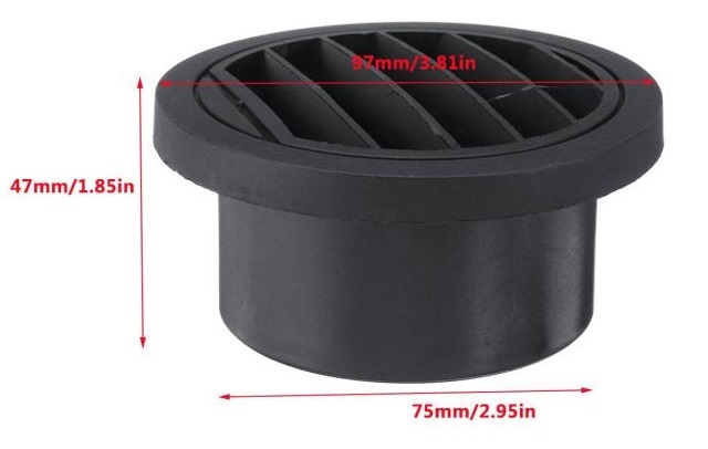 XL-AIRDD Koncovka na rozvod vzduchu 75mm, kulatá