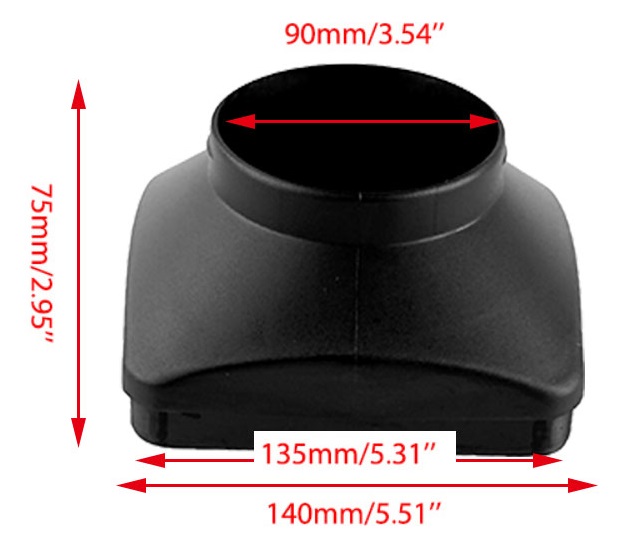 XL-AIRDD Výduch na topení 5-8 kW o průměru 90 mm