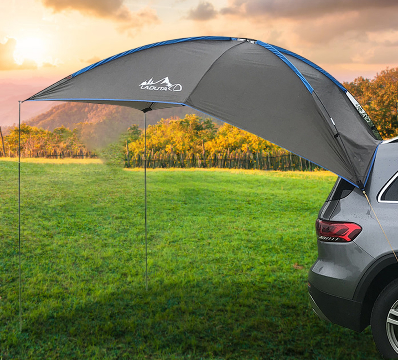 Stanový přístřešek na zadní dveře auta - střední