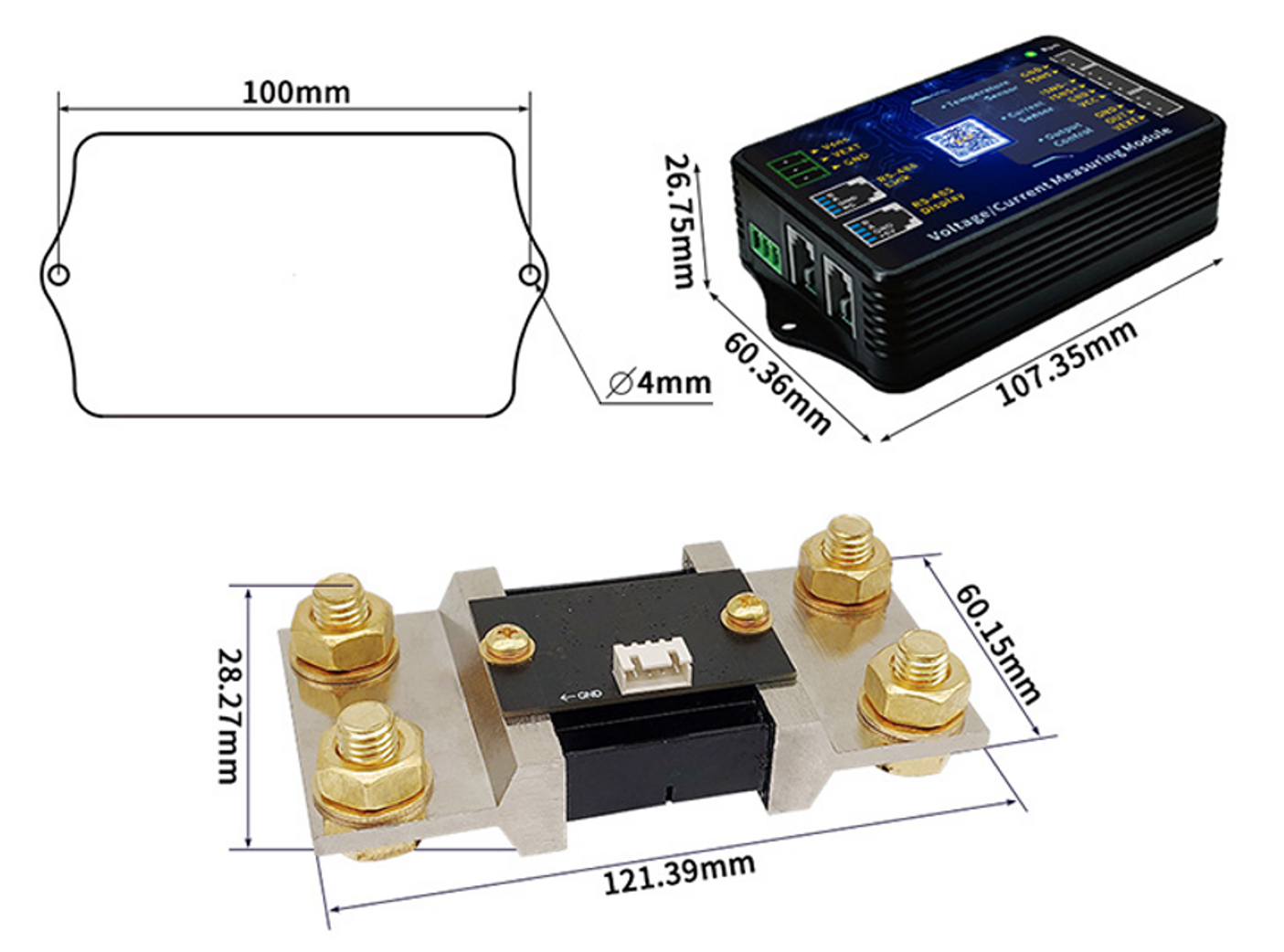 JT Sledovač stavu baterie a odpojovač pro baterie s napětím od 9 do 120V, proudová zátěž max. 600A, bluetooth aplikace