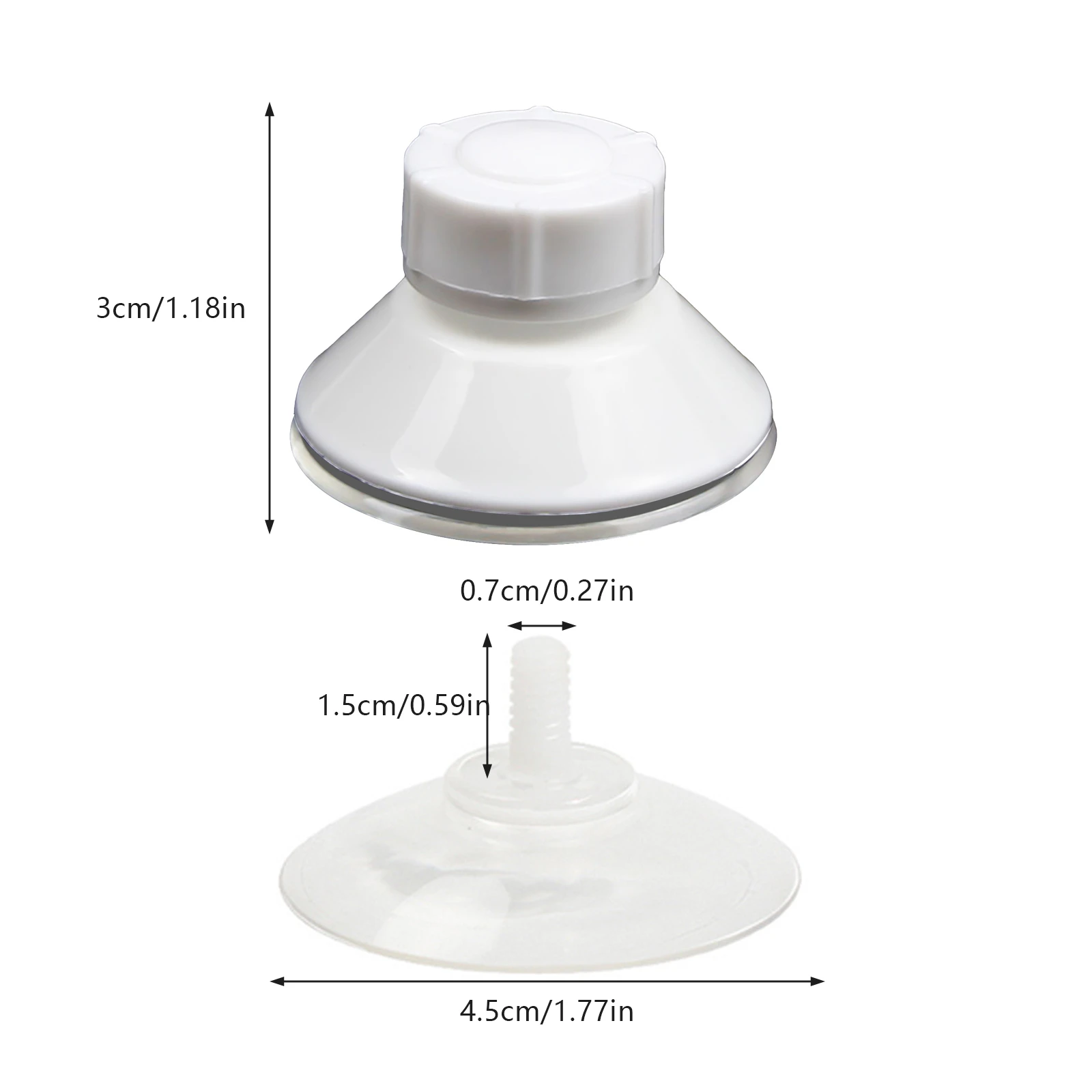 Upínací přísavky 10 kusů, barva bílá