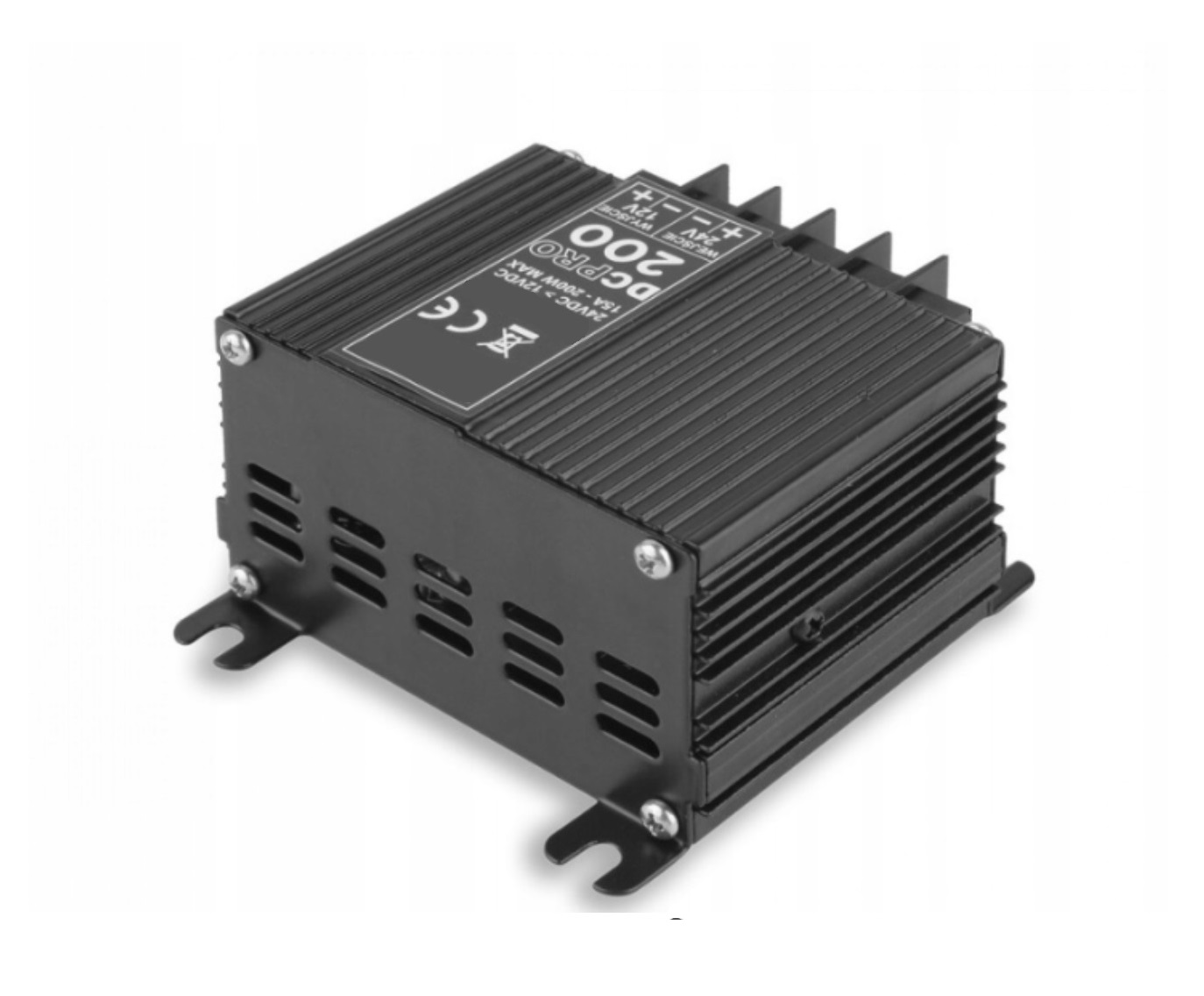 Měnič napětí se šroubovacími porty z 24V na 12V (15A)