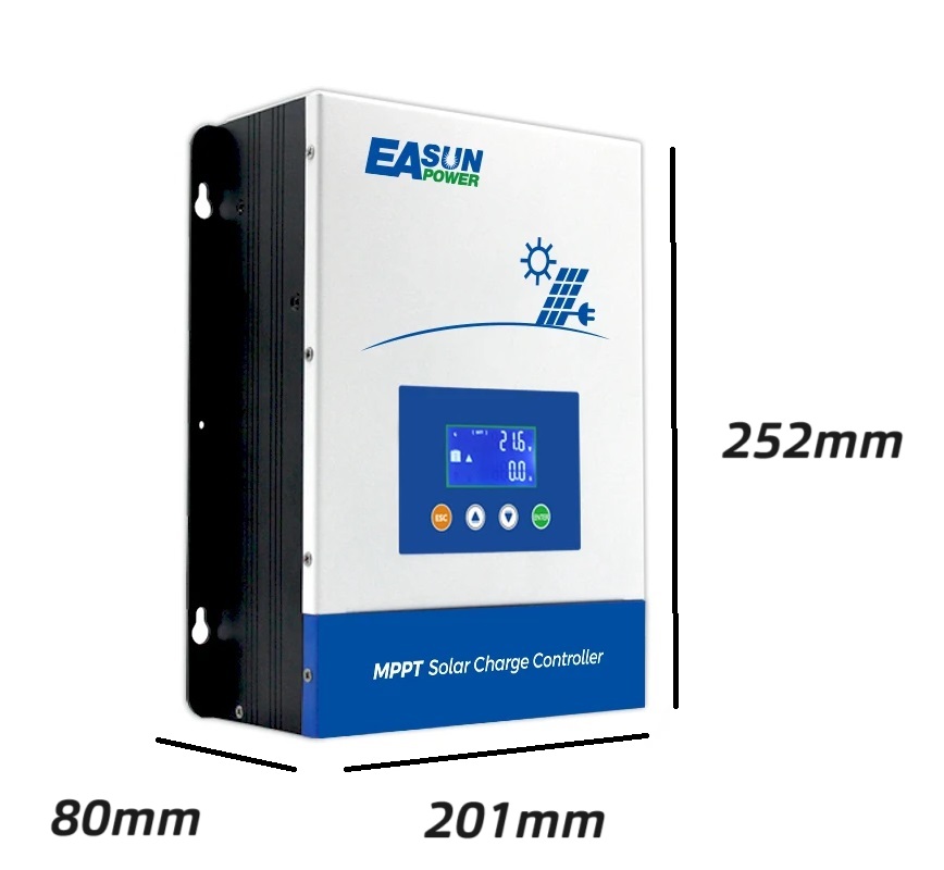 EAS solární regulátor MPPT 12/24V/36V/48V auto, 150VDC, nabíjecí proud 80A, pro olověné baterie, GEL, Li-ion, LiFePO4